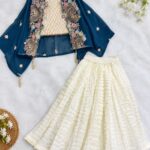 Girls Designer Indo-Western Lehenga Set