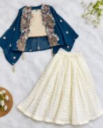 Girls Designer Indo-Western Lehenga Set